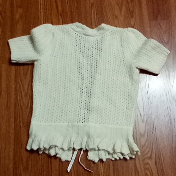 Loft extra small lamb wool Angora women's top cardigan crochet - Picture 6 of 9